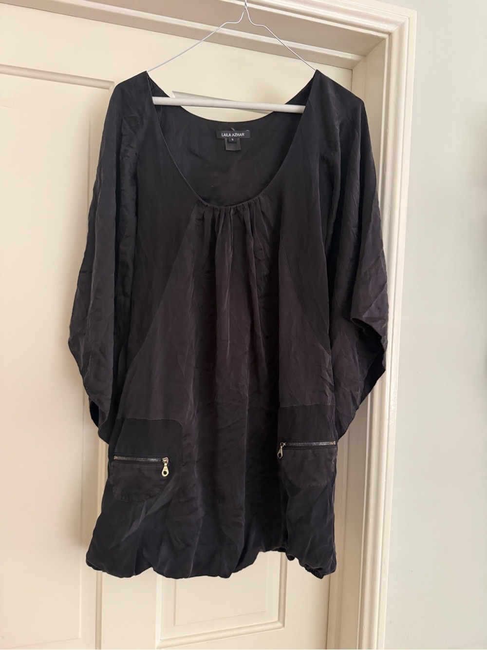Laila Azhar Black Long Sleeve Mini Dress